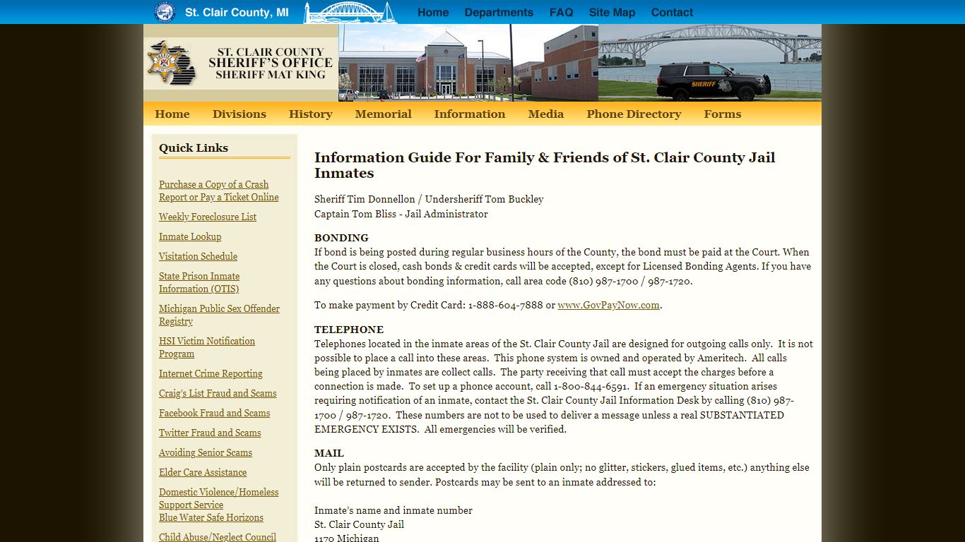 Sheriff - St. Clair County, Michigan